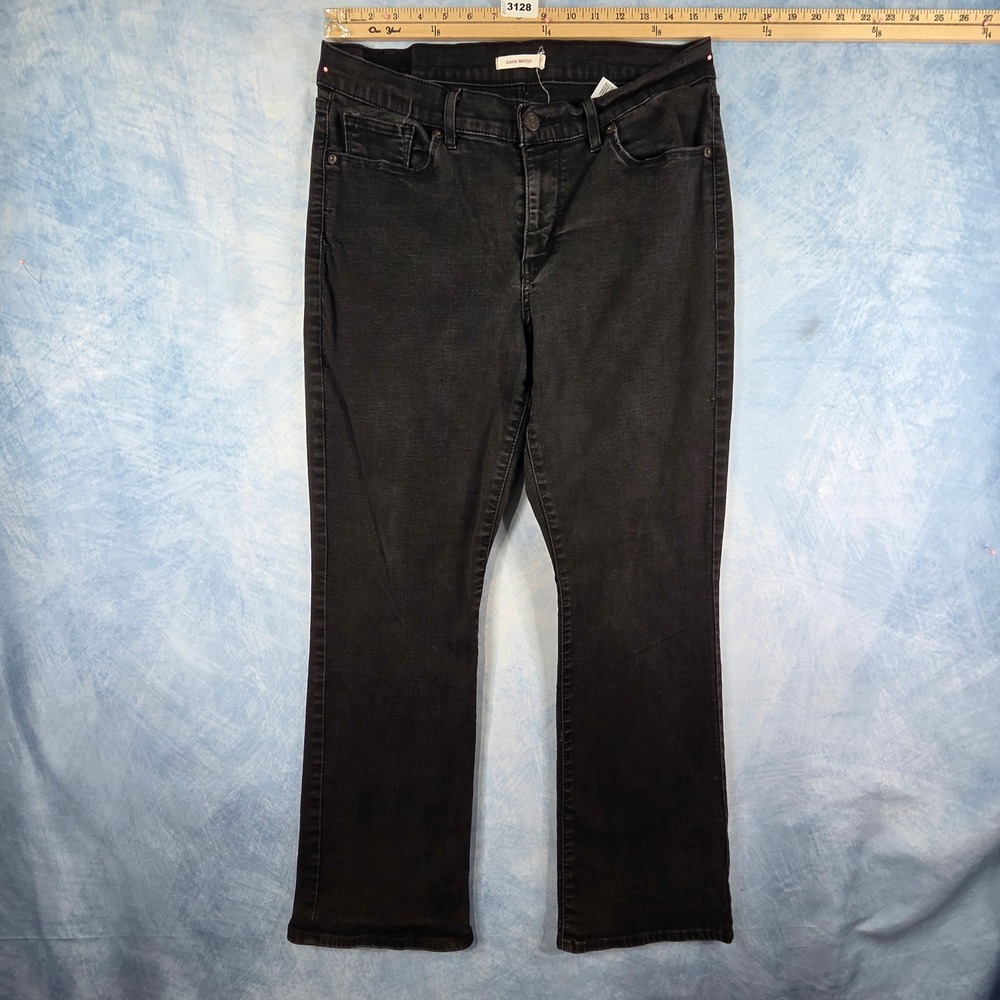 Levis Classic Bootcut Jeans Womens 4 Black Denim Mid Rise 39252-0017 W32 L30
